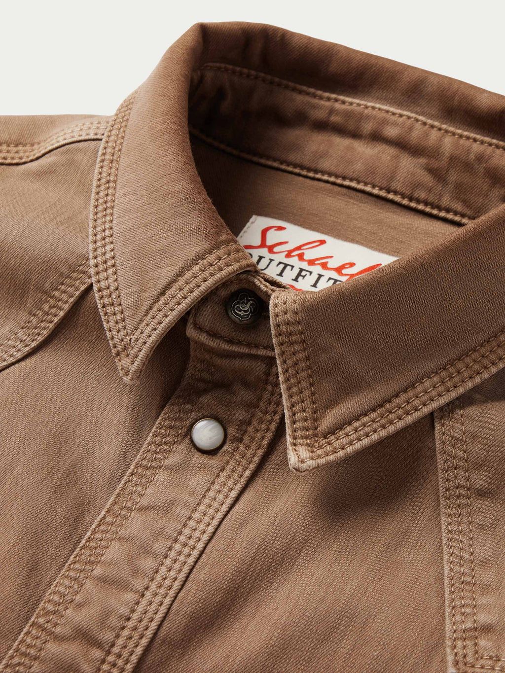 Camisa de ganga estilo western com botões